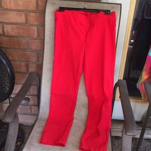 Red slim fit pant